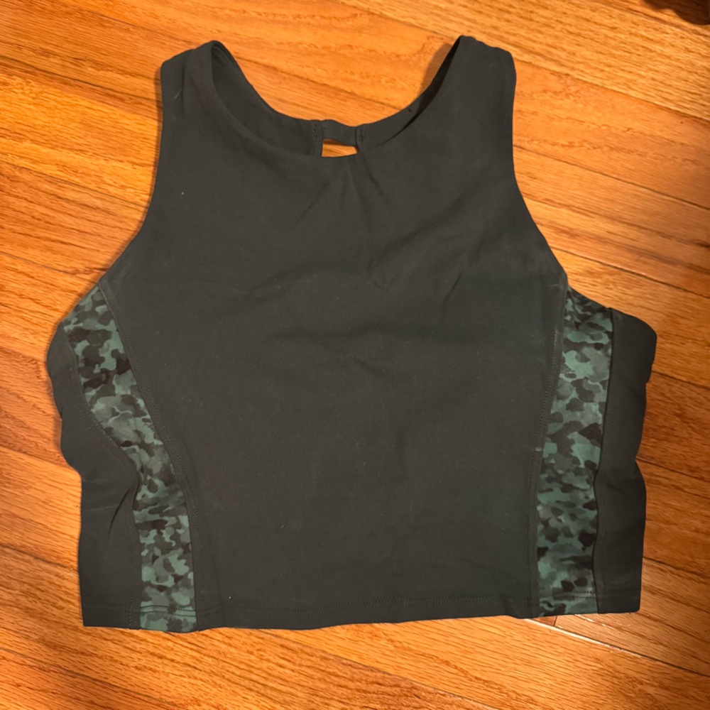 ATHLETA Conscious Crop Serene Green Workout Bra Top M - Picture 2 of 9